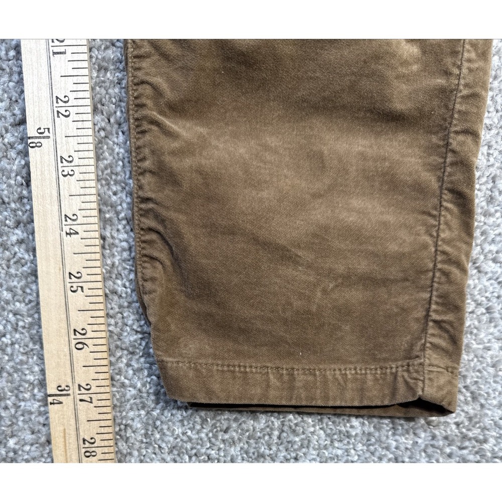 J.McLaughlin Pants Women's 10 Brown Velvet Velour Straight Leg Stretch - Picture 4 of 12